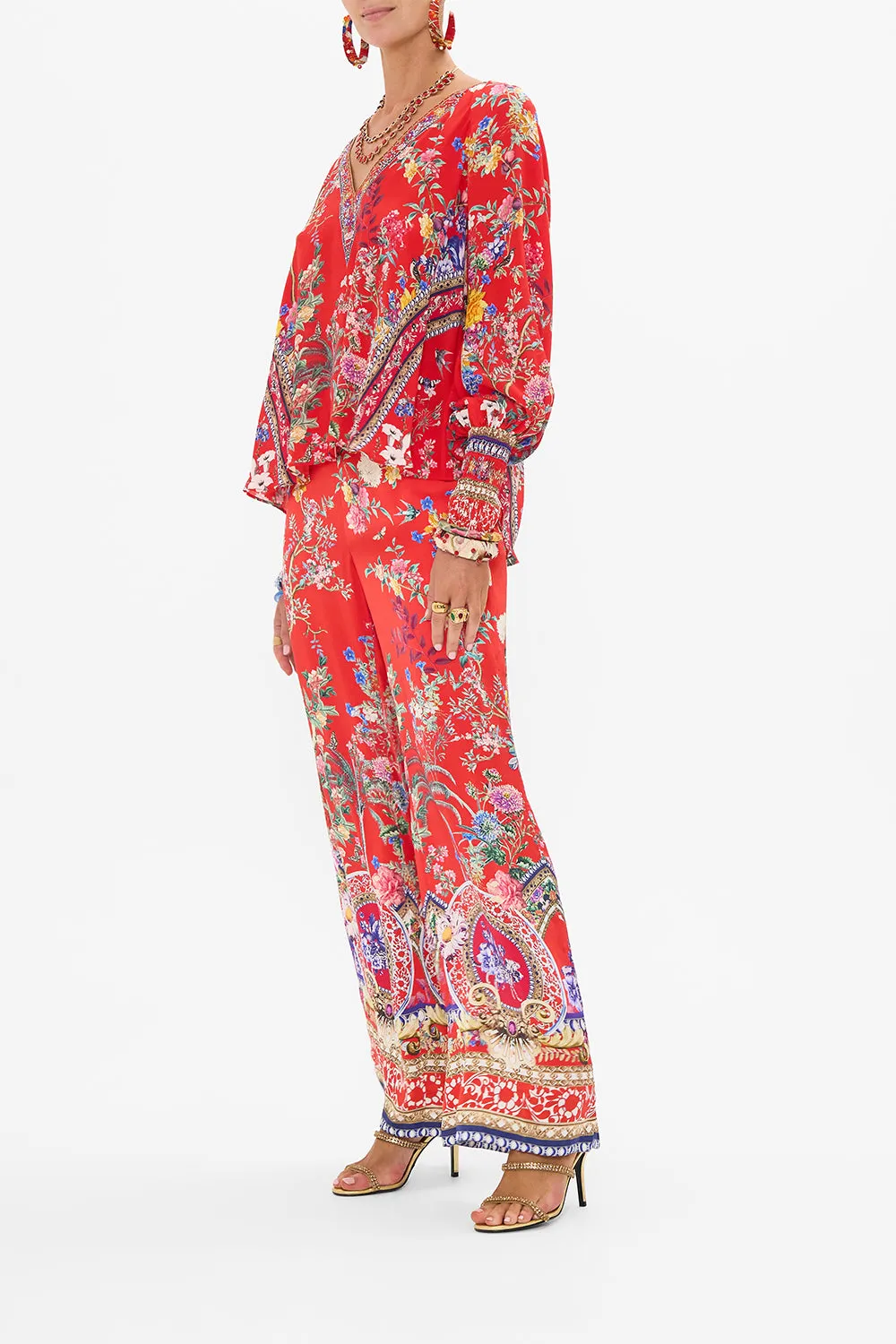 SHIRRED CUFF BLOUSE THE SUMMER PALACE