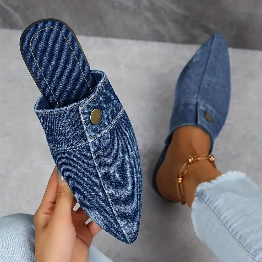Women's Flat Pointed Toe Slip On Non Slip Shoes